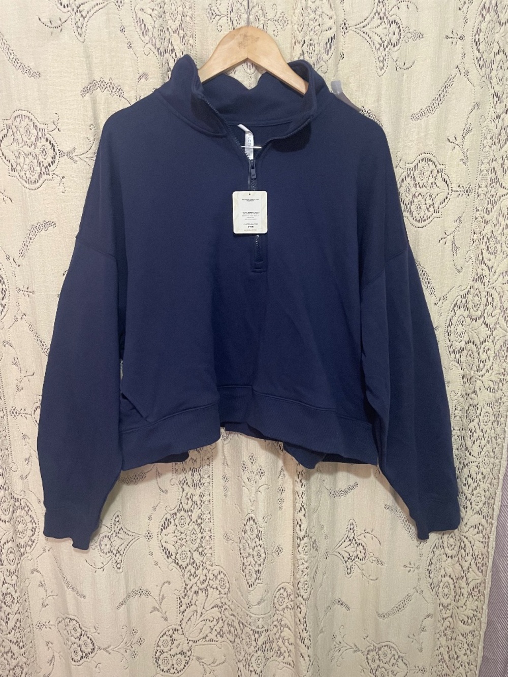 fabletics: NWT oversized cropped quarter zip sweater